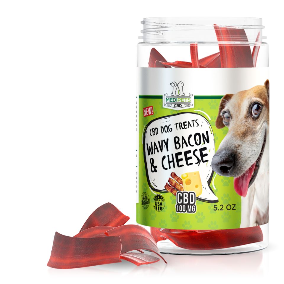 CBD Dog Treats Wavy Bacon & Cheese Bites 100mg