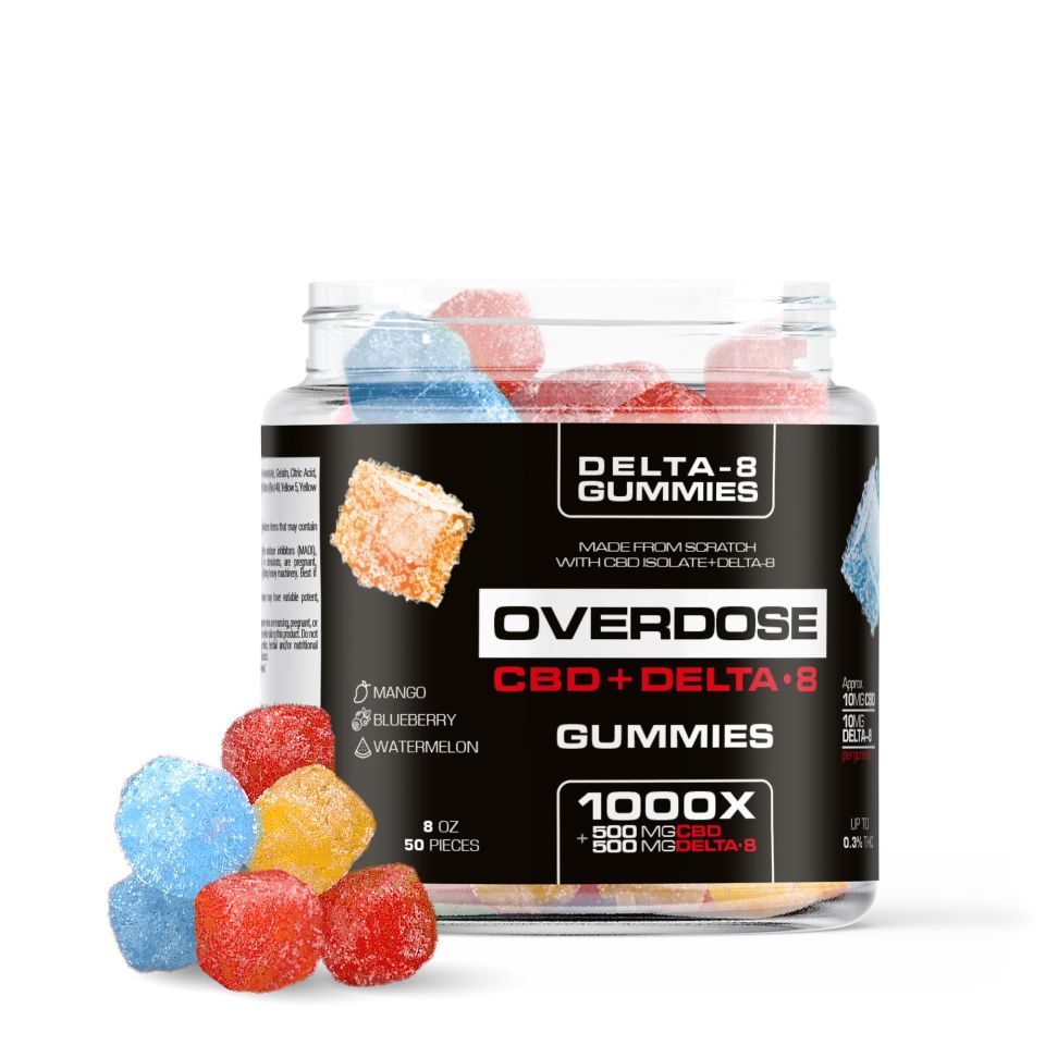 Overdose Delta8 THC Gummy Cubes 1000X
