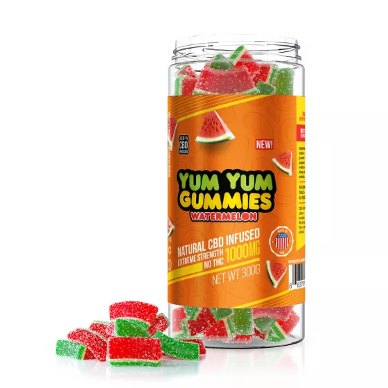 Yum Yum Gummies 1000x CBD Infused Watermelon Slices | CBD ...