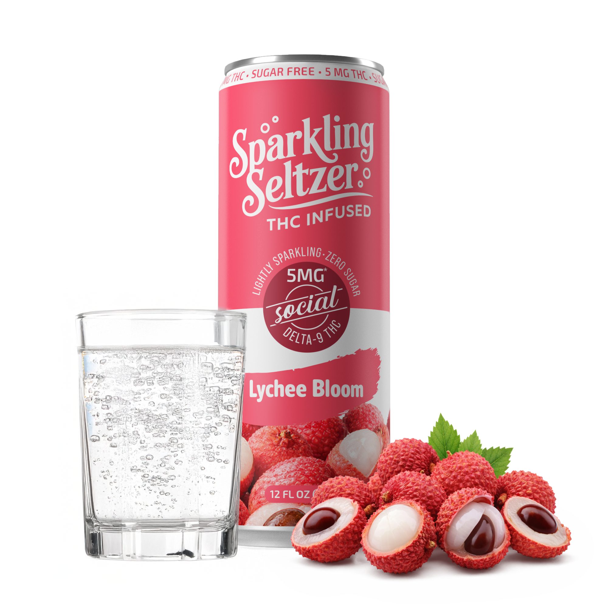 5mg Lychee Bloom THC Seltzer - Delta 9 - Fresh