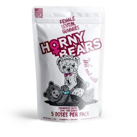 20mg Female Sensual Gummies - D9, THCP, Broad Spectrum CBD, THCV - Strawberry - Horny Bears