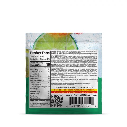50mg Delta 8 THC Gummy - Fruit Punch - Bites - Thumbnail 3