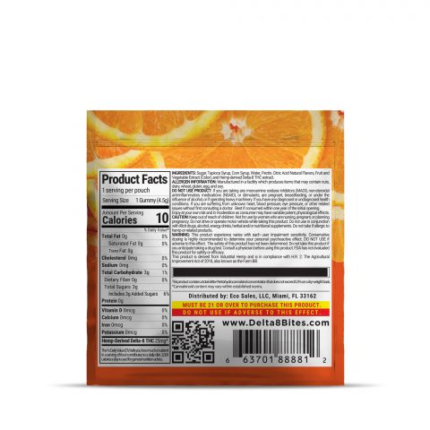 25mg Delta 8 THC Gummy - Orange Creamsicle - Bites - Thumbnail 3