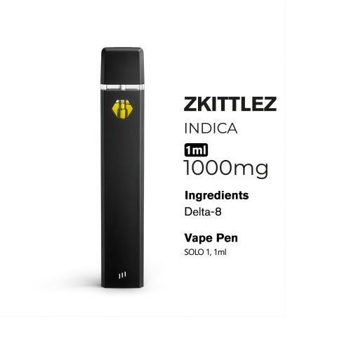 1000mg D8 Vape Pen - Zkittlez - Indica - 1ml - 10X - Thumbnail 3