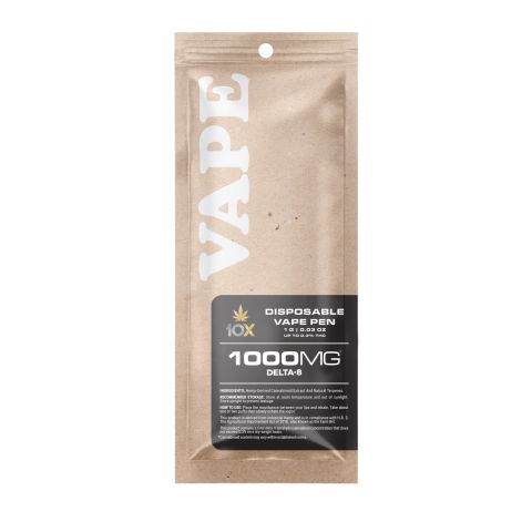 1000mg D8 Vape Pen - Sour Diesel - Sativa - 1ml - 10X - Thumbnail 2