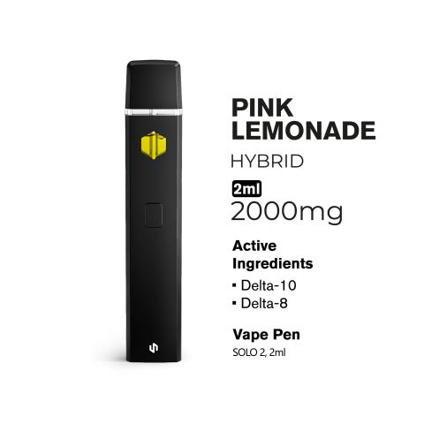 2000mg D10, D8 Vape Pen - Pink Lemonade - Hybrid - 2ml - Hyper - Thumbnail 3