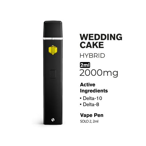 2000mg D10, D8 Vape Pen - Wedding Cake - Hybrid - 2ml - Hyper - Thumbnail 3
