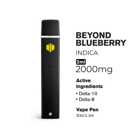 2000mg D10, D8 Vape Pen - Beyond Blueberry - Indica - 2ml - Hyper - Thumbnail 3