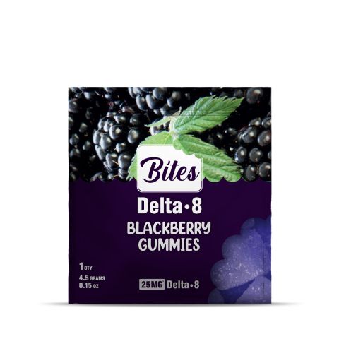 25mg Delta 8 Gummies - Blackberry - Bites - Thumbnail 2