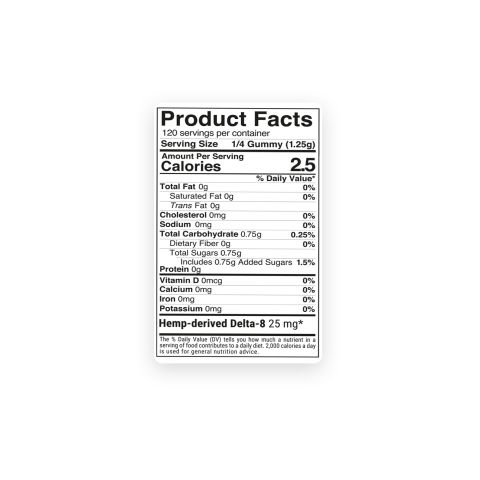 100mg Delta 8 Gummies - Fruity Blend - Chill Extreme - Thumbnail 9