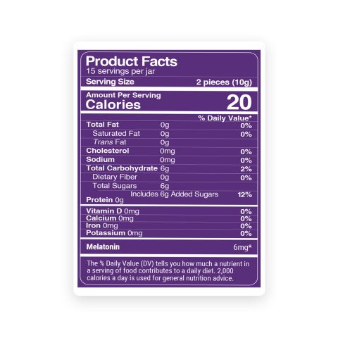3mg Melatonin Gummies - Blackberry - Rest - Thumbnail 9