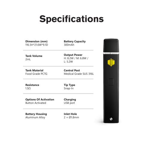 Calm Blend - 2000mg Vape Pen - Hybrid - 2ml - Blends by Fresh - Thumbnail 9