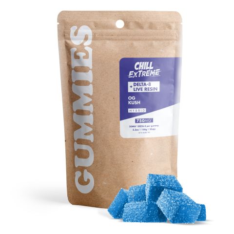 25mg D8 + Live Resin Gummies - OG Kush - Chill Extreme - Thumbnail 2