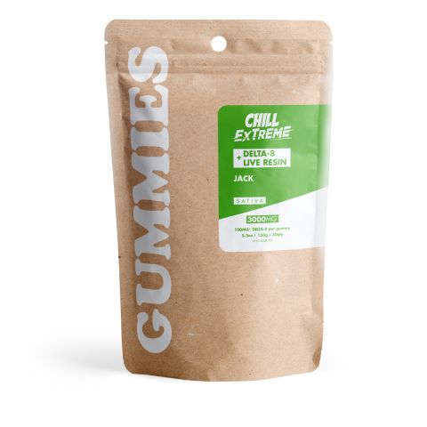 100mg D8 + Live Resin Gummies - Jack Herer - Chill Extreme - Thumbnail 3