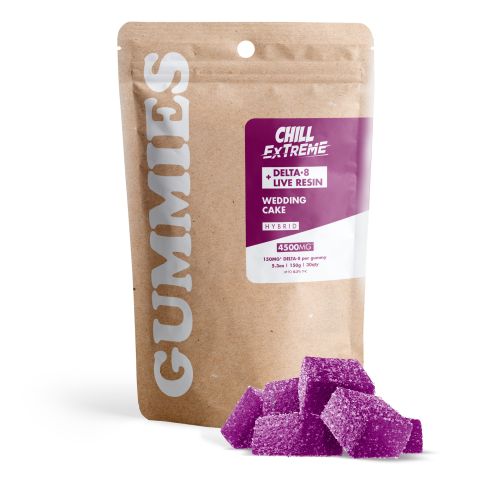 150mg D8 & Live Resin Gummies - Wedding Cake - Chill Extreme - Thumbnail 2