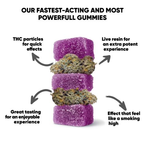 150mg D8 & Live Resin Gummies - Wedding Cake - Chill Extreme - Thumbnail 10