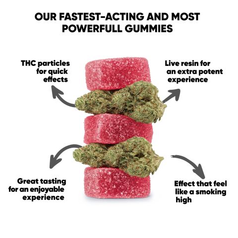 250mg D8 + Live Resin Gummies - GG4 Strain - Chill Extreme - Thumbnail 10