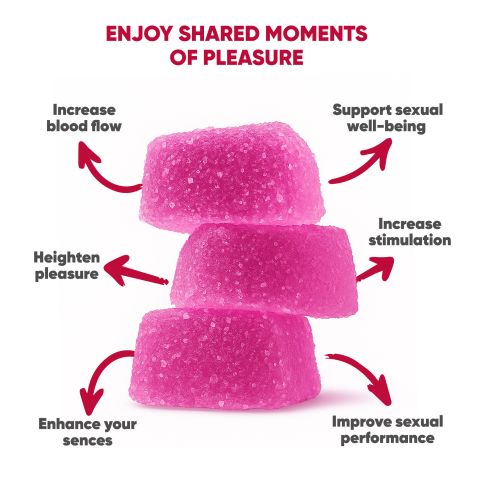 6mg Female Libido Blend Gummies - Delta 9 - Raspberry - D9 THC - Thumbnail 10