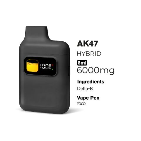 6000mg D8 Vape Pen - AK47 - Hybrid - 6ml - 10X - Thumbnail 3