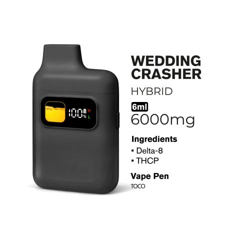 6000mg D8, THCP Vape Pen - Wedding Crasher - Hybrid - 6ml - Fresh - Thumbnail 3