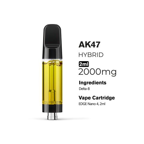 2000mg D8 Vape Cart - AK47 - Hybrid - 2ml - 10X - Thumbnail 3