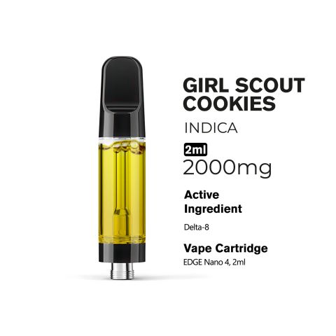 2000mg D8 Vape Cart - Girl Scout Cookies - Indica - 2ml - 10X - Thumbnail 3