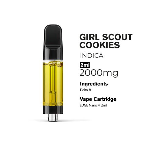 2000mg D8 Vape Cart - Girl Scout Cookies - Indica - 2ml - Chill Plus - Thumbnail 3