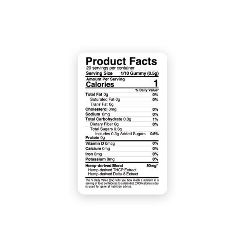 500mg D8, THCP, Cannabinoid Blends Gummies - Exotic Mix - Hocus Pocus - Thumbnail 4