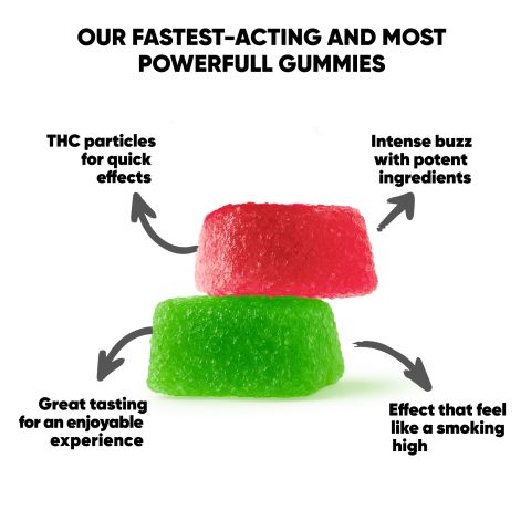 500mg D8, THCP, Cannabinoid Blends Gummies - Exotic Mix - Hocus Pocus - Thumbnail 7