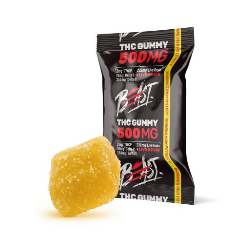 500mg D8, D9, THCP, Live Resin Gummies - Beast - Thumbnail 2