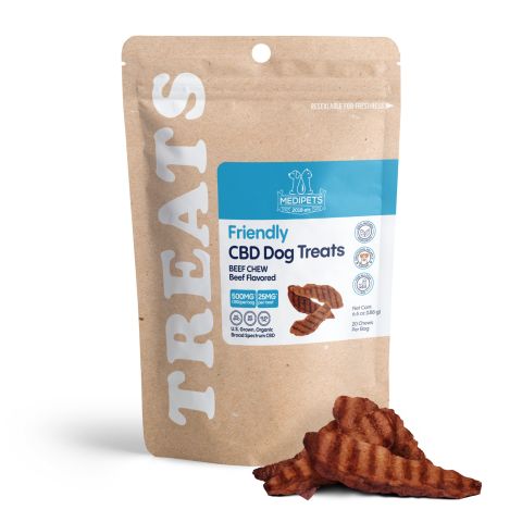 500mg CBD Pet Treats For Dogs - Beef Chew - MediPets - Thumbnail 2