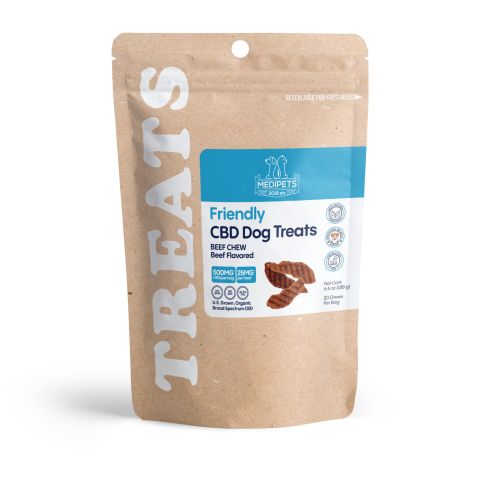 500mg CBD Pet Treats For Dogs - Beef Chew - MediPets - Thumbnail 3