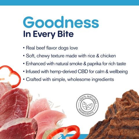 500mg CBD Pet Treats For Dogs - Beef Chew - MediPets - Thumbnail 6