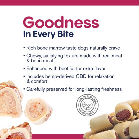 300mg CBD Pet Treats For Dogs - Bone Marrow Chew - MediPets - Thumbnail 6