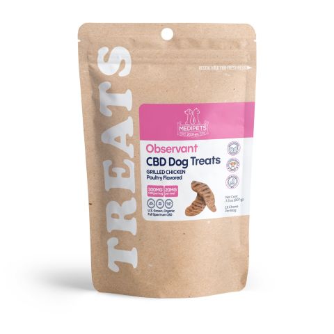 300mg CBD Pet Treats For Dogs - Grilled Chicken - MediPets - Thumbnail 3