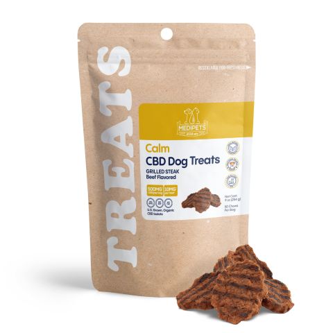 500mg CBD Pet Treats For Dogs - Grilled Steak - MediPets - Thumbnail 2