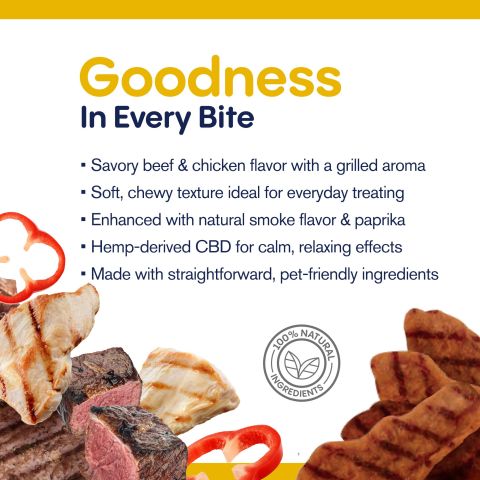 500mg CBD Pet Treats For Dogs - Grilled Steak - MediPets - Thumbnail 6