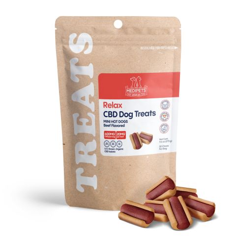 600mg CBD Pet Treats For Dogs - Mini Hot Dogs - MediPets - Thumbnail 2