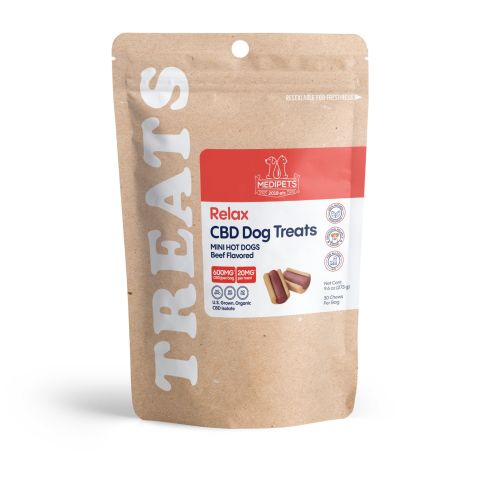 600mg CBD Pet Treats For Dogs - Mini Hot Dogs - MediPets - Thumbnail 3