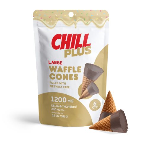 200mg Birthday Cake Waffle Cones - D8 & THCP - Chill Plus - Thumbnail 2