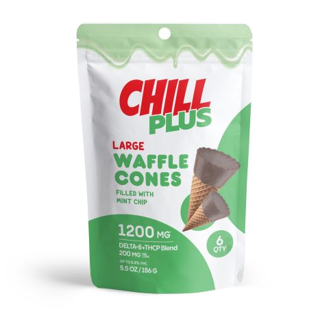 200mg Mint Chip Waffle Cones - D8 & THCP - Chill Plus - Thumbnail 3