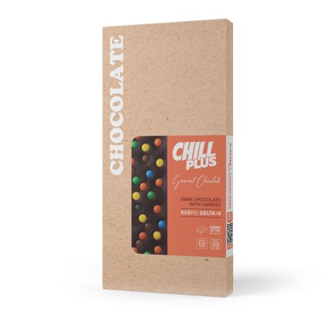 600mg Dark Chocolate & Candies Bar – Delta 8 – Chill Plus - Thumbnail 3