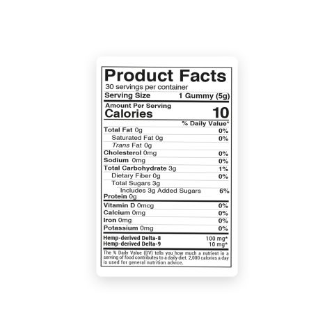 110mg D8 & D9 Gummies - Mixed Fruits - Chill Extreme - Thumbnail 11