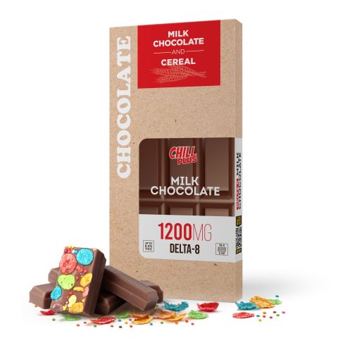 1,200mg Milk Chocolate & Cereal Bar - Delta 8 - Chill Plus - Thumbnail 2