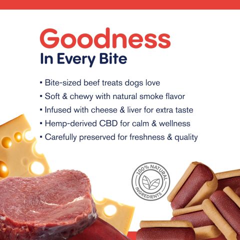 1,000mg CBD Pet Treats For Dogs - Burger Beef Minis - MediPets - Thumbnail 6