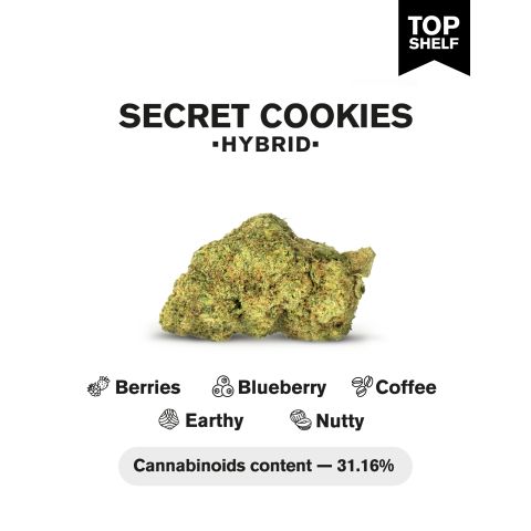 Secret Cookies Flower - Hybrid - THCA - Thumbnail 3