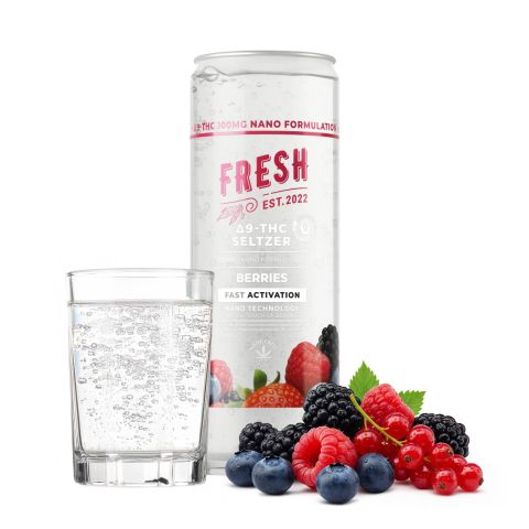 100mg Berries THC Seltzer - D9 Nano - Fresh - Thumbnail 2