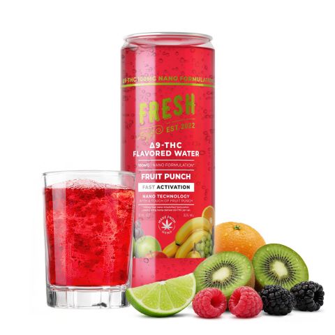 100mg Fruit Punch THC Water - D9 Nano - Fresh - Thumbnail 2