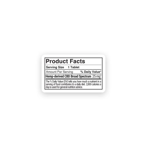 25mg Broad Spectrum CBD Nano Tablets - Grape - Chill Plus - Thumbnail 10