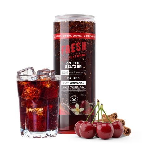 200mg Dr.Red THC Seltzer - Delta 9 Nano - Fresh - Thumbnail 2